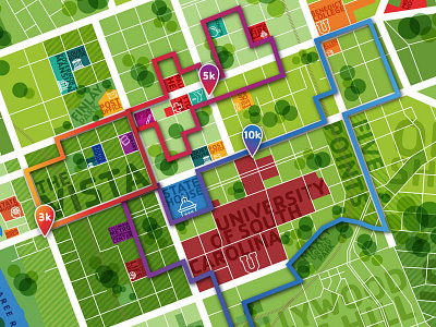 YMCA Columbia Map Graphic