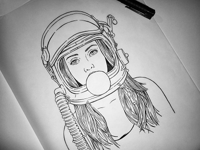 Space Girl WIP bubble girl hair helmet space wip work in progress