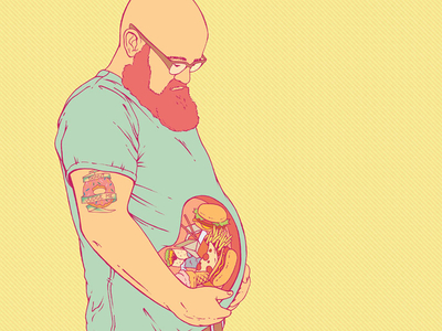 Donut Judge Me bald beard donut food baby fries hamburger hipster hotdog ice cream cone pizza tattoo