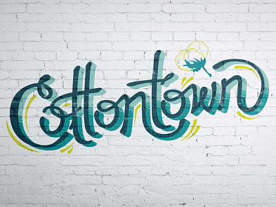 Cottontown Sticker columbia cotton cottontown mural neighborhood south carolina sticker sticker design