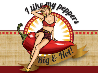 Mo Hotta Mo Betta Label-1 food label hot sauce mo hotta mo betta packaging pepper pin up