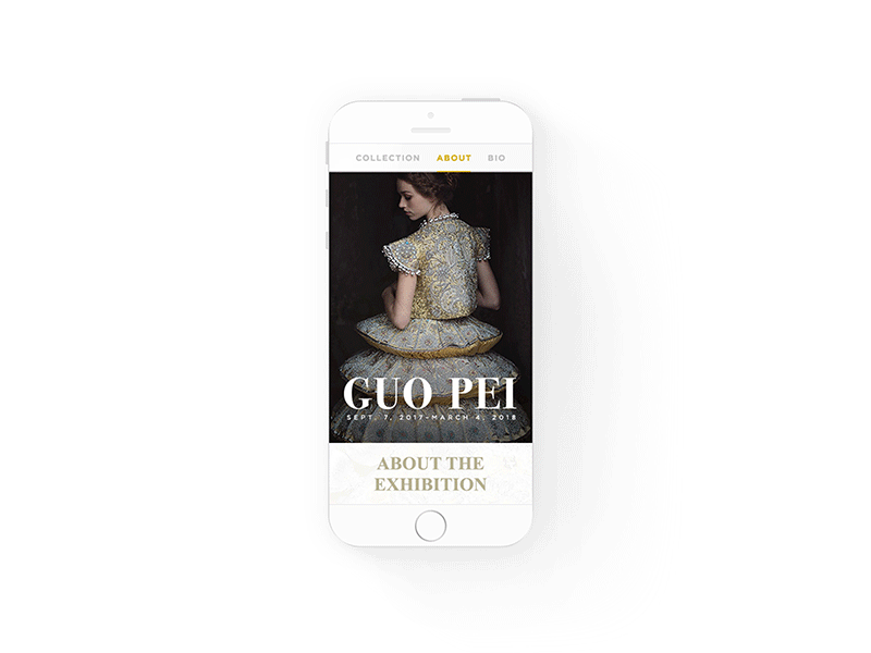 Guopei's fashion exhibition applet app design art branding design exhibition app fashion fashion app graphic design interactive design scad uxui visual design