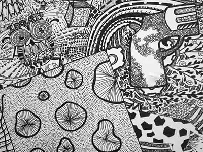 Doodle on a canvas 2 doodle ink sketching