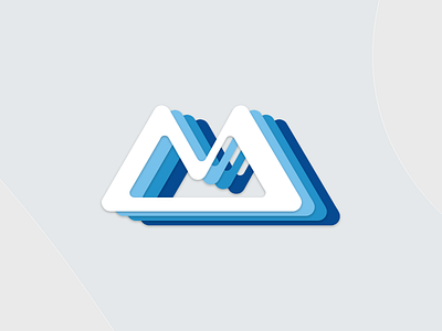 Logo | Mike Mark blue greek palette logo white