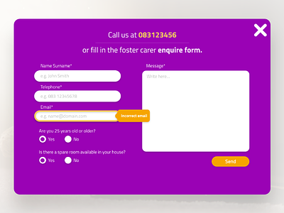 Contact Form | Origins Foster Care contact contact form ux validation