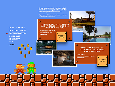 Super Mario [work in progess] 8bit navigation super mario website work in progess