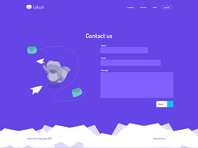 Contact us (WIP) contact design doodle illustration purple ui website