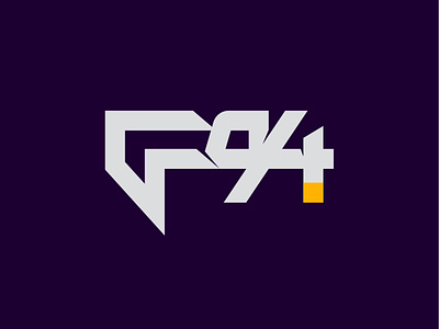 GF94 94 action sports branding design geometric gf logo logo design monogram moto motocross motor motorsport purple racing sports