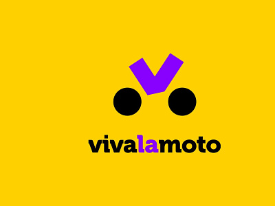 Viva la Moto - Brand Identity design geometric logo moto motorcycle purple vector yellow