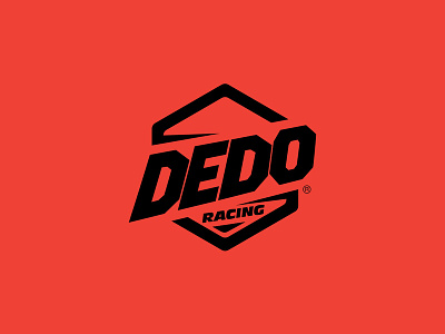 Dedo Racing Logo design geometric logo moto racing red