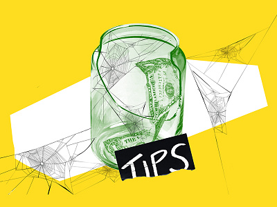 No Tips collage illustration money tip tips webs