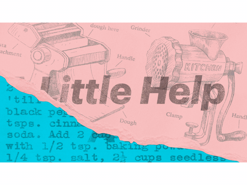 A Little Help Title Sequence animation collage design motion motion graphics paper title