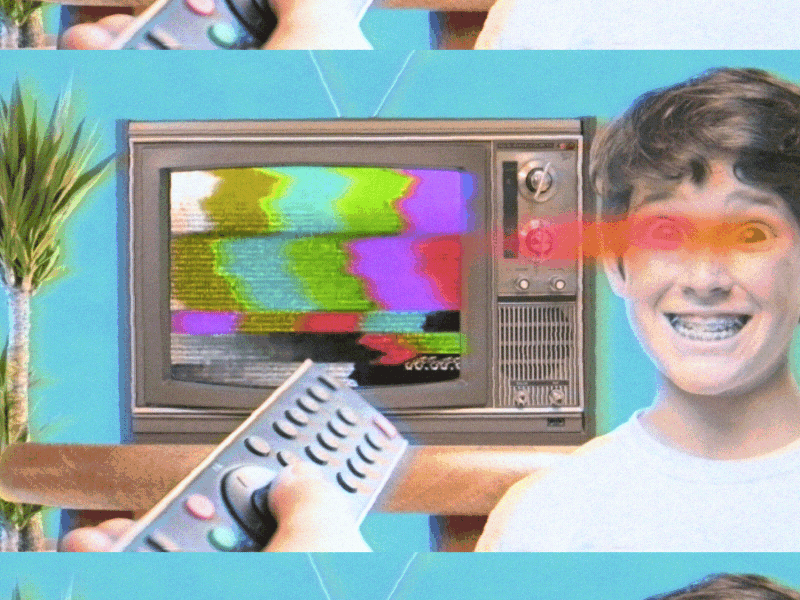 Bingeworthy animation collage color design motion television