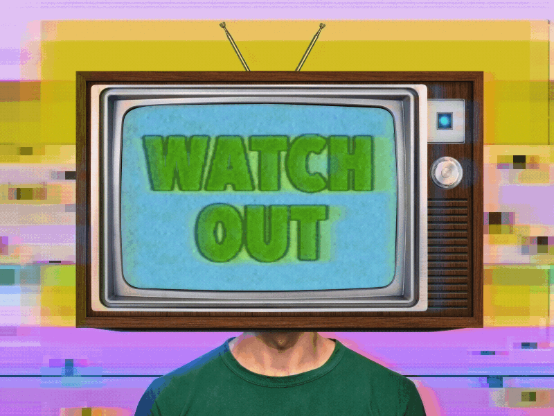 Watch Out animation collage color design illustration motion pattern