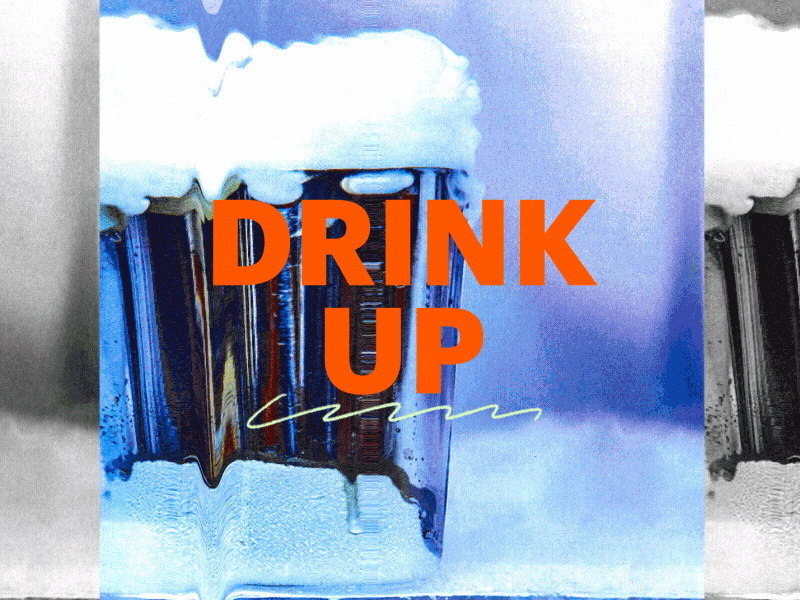 Thrillist's Drink Up animation color design drink motion scan typography xerox