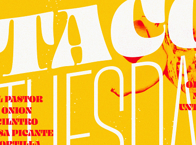 Taco Tuesday taco taco tuesday typeface typography