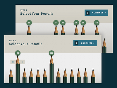 Pencil Selection pencils process ui