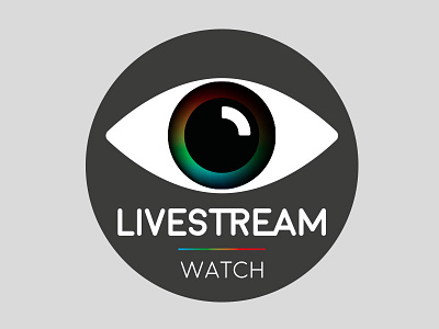 Livestream Watch branding circle colors design digital livestream logo streaming symbol watch