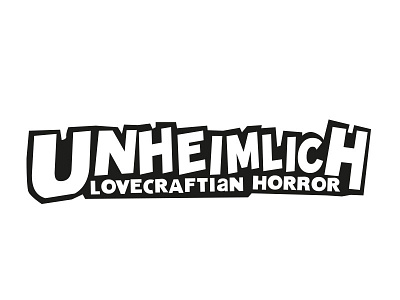 Unheimlich Lovecraftoan Horror books branding comic design font horror symbol titel typography