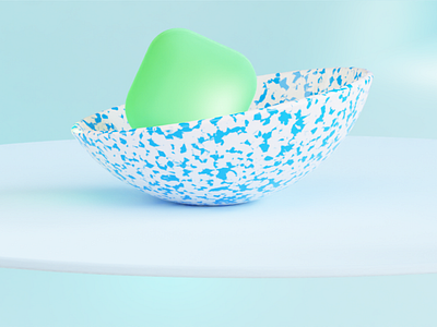 Bowl for a gum 3d art blender concept design digest kyiv minmalism view