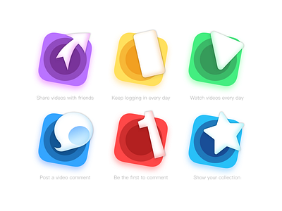 Level task icon app design icon ui