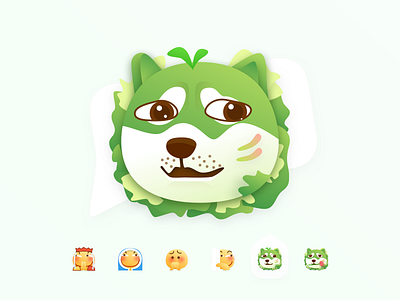 🥬 Vegetables Doge Sticker design icon stickers