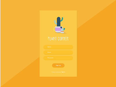 Day 001 : Sign Up - Daily UI challenge 100days challenge create dailyui design plants sketch