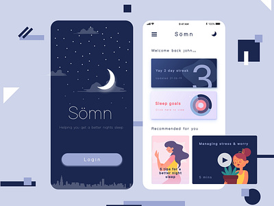 Sömn health illustration iot sketch sleep tracker ui uichallenge uidesign uiux