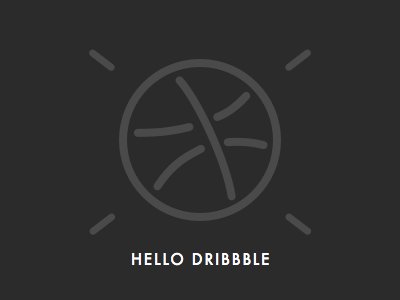 Hello Dribbble! animation dribbble first gif hello