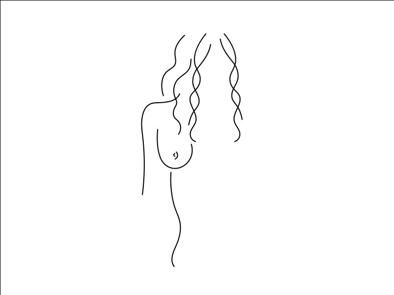 Nude 3 illustration line art line drawing nude