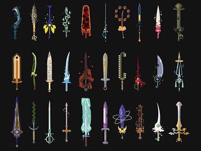 Swordtember 2021 asset cute flat game sword swordtember vector