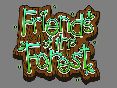 Friends of the Forest Logo cute game logo mobile