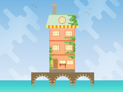 House by the Sea cute house november vector novvector