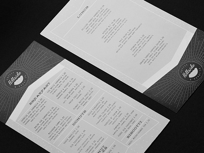 HILLSIDE COFFEE & DONUT CO. black branding coffee coffee shop collateral gold identity menu packaging