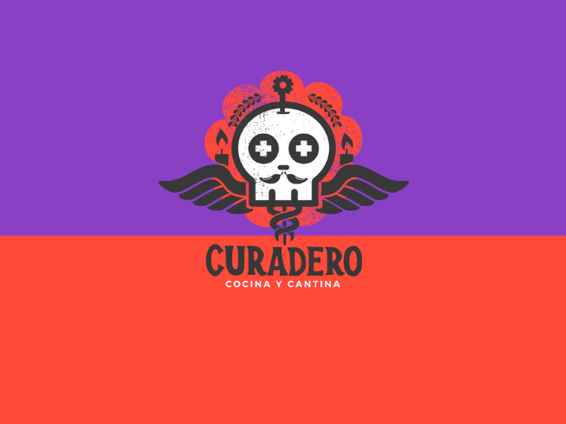 Logo for Curadero animated logo brand branding candles identity logo logotype marks mexican skull symbols