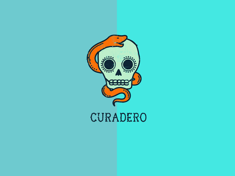 Logo for Curadero animated logo brand branding candles identity logo logotype marks mexican skull symbols