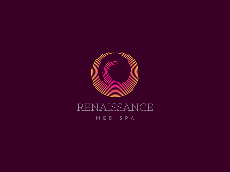 RENAISSANCE animated logo brand branding identity logo logotype marks med spa renaissance spa symbols