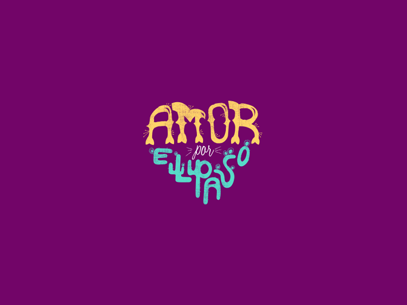 AMOR FOR EL PASO animated logo brand branding el paso heart identity logo logotype marks nonprofit symbols