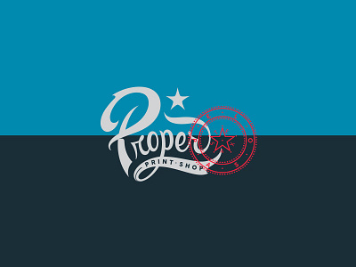 PROPER PRINT-SHOP animated logo brand branding identity logo logotype marks print printshop shop symbols