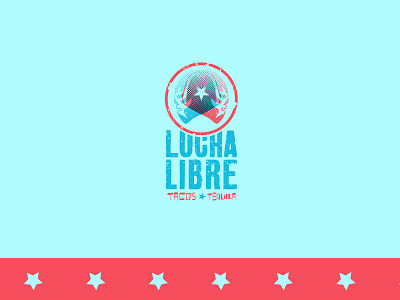 LUCHA LIBRE TACOS Y TEQUILA animated logo brand branding identity logo logotype lucha libre marks restaurant symbols tacos taqueria