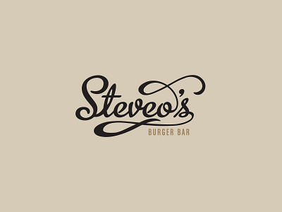 Steveo's Burger Bar animated logo bar brand branding burger bar identity logo logotype marks restaurant symbols