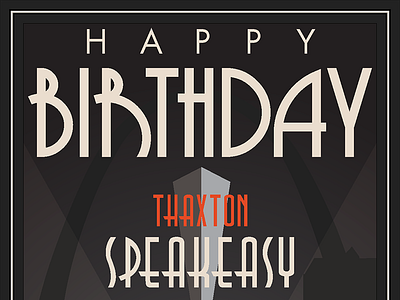 Thaxton Speakeasy 9 Year Anniversary Poster