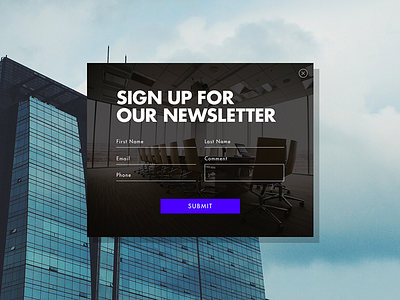 Daily Ui 016 Pop Up / Overlay contact contact form dailyui design form futura office professional sketch thin