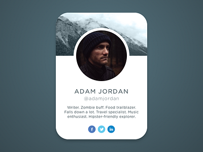 User Profile Card profile profile card social social media ui unsplash