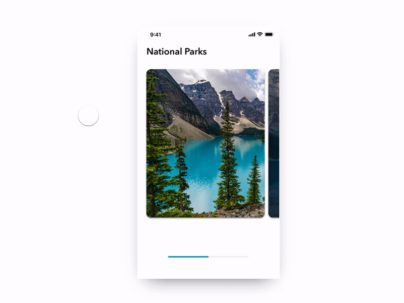 National Park Prototype animation invision studio prototype transition ui challange