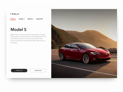 Tesla Concept animation interaction invision studio prototype tesla transition visual design