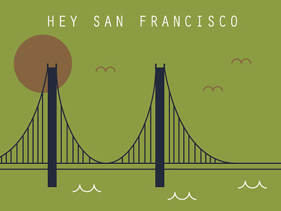 Hey SF ad graphic design icons illustration typography web ad web banner