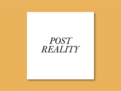Post Reality - Teaser album album art album cover illustration music record typography