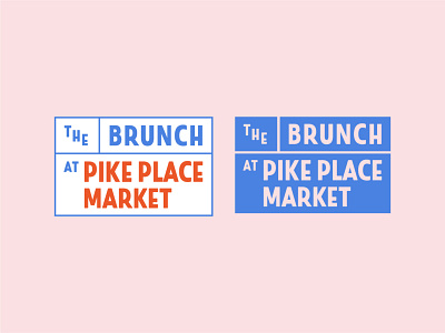 Pike Place Brunch graphic design icon illustration lettering logo type typography