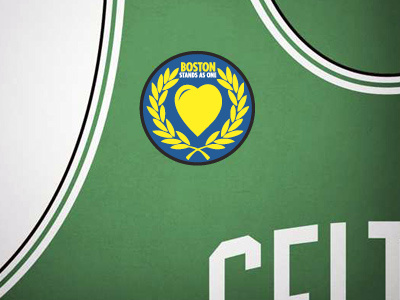 Boston Stands As One Patch basketball boston celtic celtics green marathon nba patch sports strong tribute